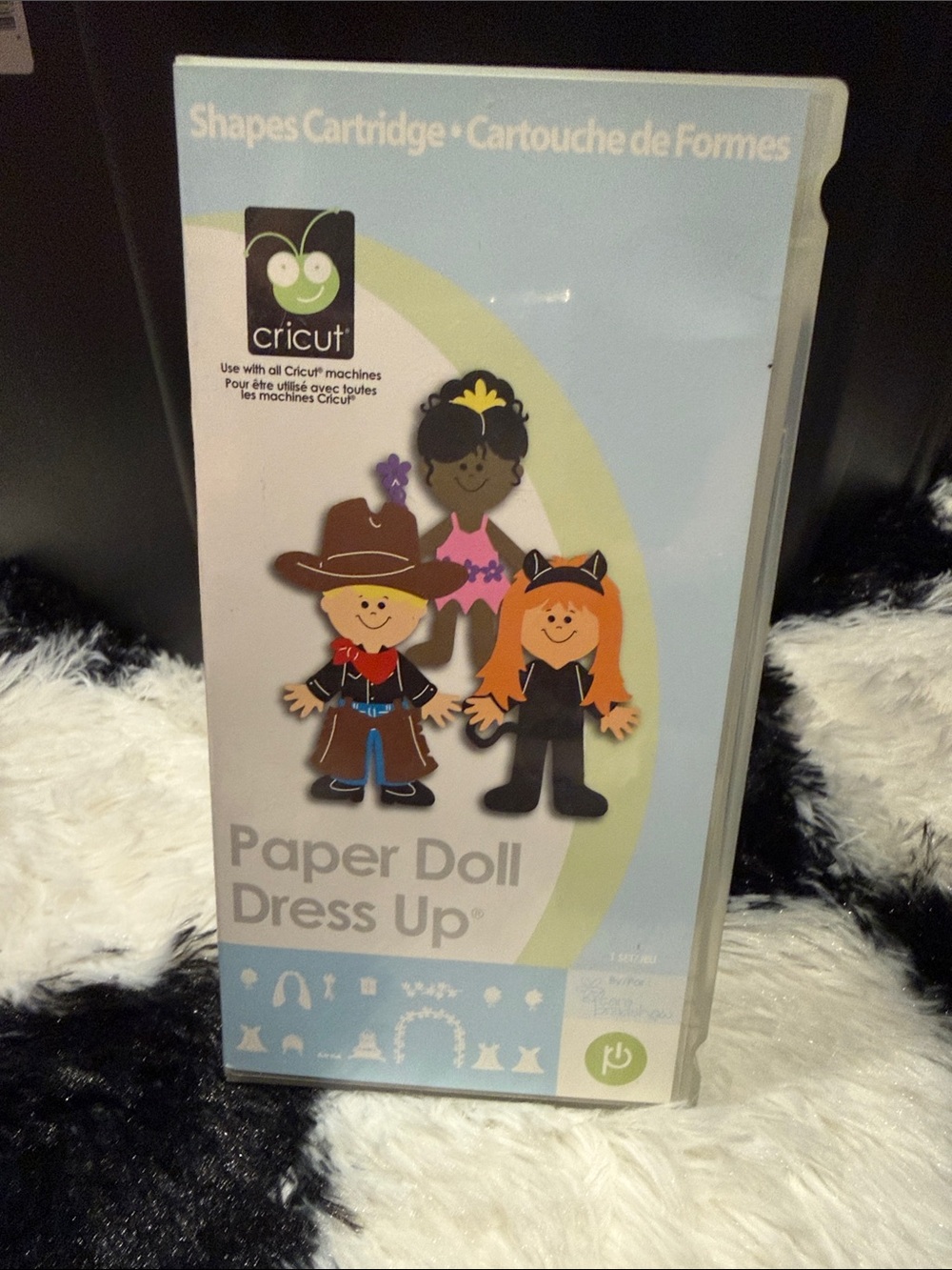 Cricut Paper Doll Dress Up Cartridge - Light Blue, Brown, Black, Orange